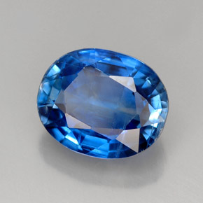 Cianita azul natural 4,92ct, corte oval, VS