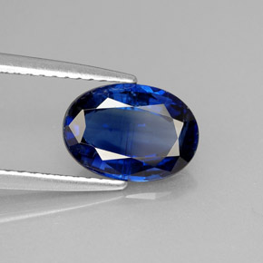 Cianita azul natural 1,98ct, corte oval, SI