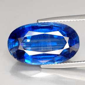 Cianita azul natural 17,01ct, corte oval, VS-SI
