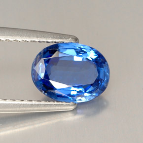 Cianita azul natural 1,45ct, corte oval, VS