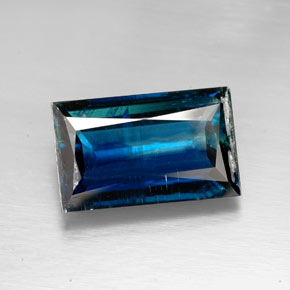 Cianita azul natural 6,98ct, baguete, VS-SI