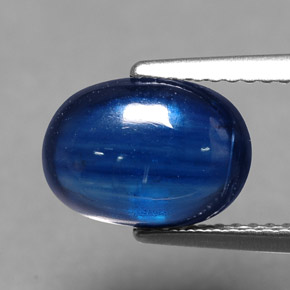 Cianita azul natural 3,77ct, corte oval, translúcido