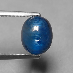 Cianita azul natural 3,06ct, corte oval, translúcido