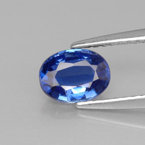 Cianita azul natural 0,97ct, corte oval, VS