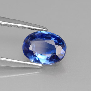 Cianita azul natural 0,97ct, corte oval, VS