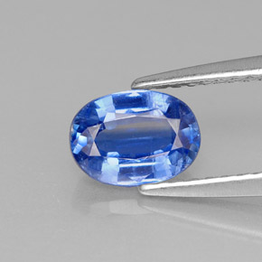 Cianita azul natural 1,20ct, corte oval, VS