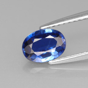 Cianita azul natural 0,98ct, corte oval, VS