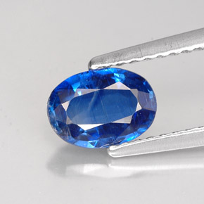 Cianita azul natural 0,94ct, corte oval, VS-SI