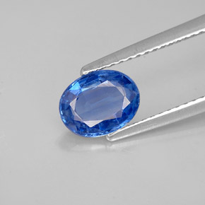 Cianita azul natural 1,18ct, corte oval, VVS-VS