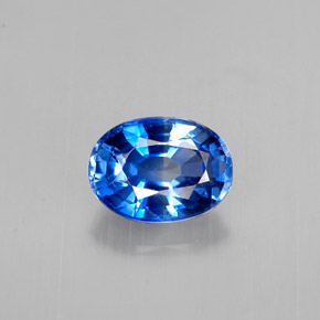 Cianita azul natural 1,17ct, corte oval, VVS-VS