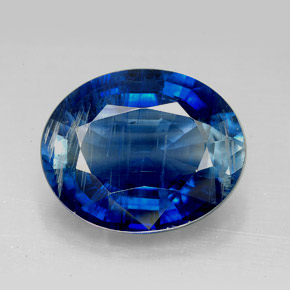 Cianita azul natural 11,63ct, corte oval, SI