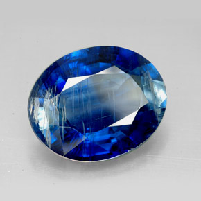 Cianita azul natural 11,63ct, corte oval, SI