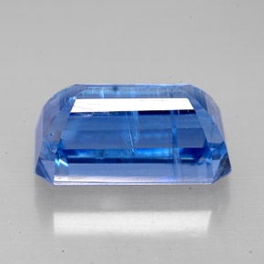 Cianita azul natural 8,71ct, corte esmeralda, SI