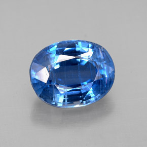 Cianita azul natural 3,46ct, corte oval, SI