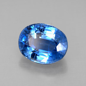 Cianita azul natural 3,46ct, corte oval, SI