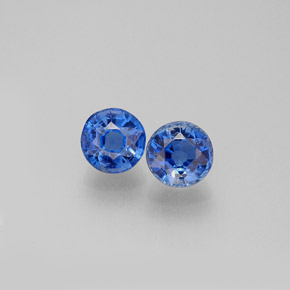 Pedras preciosas de cianita azul natural de  ct, corte redondo, VS