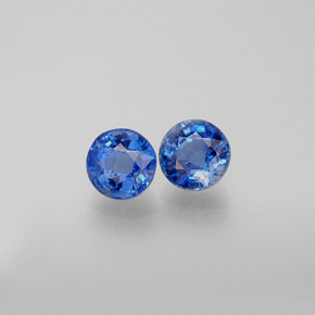 Pedras preciosas de cianita azul natural de  ct, corte redondo, VS