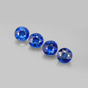 Pedras preciosas de cianita azul natural de  ct, corte redondo, VS