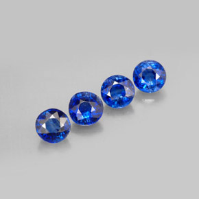 Pedras preciosas de cianita azul natural de  ct, corte redondo, VS