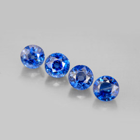 Pedras preciosas de cianita azul natural de  ct, corte redondo, VS