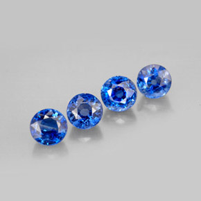 Pedras preciosas de cianita azul natural de  ct, corte redondo, VS