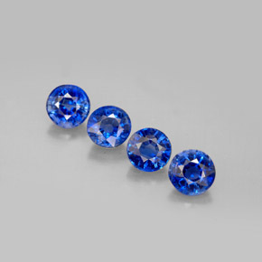 Pedras preciosas de cianita azul natural de  ct, corte redondo, VS
