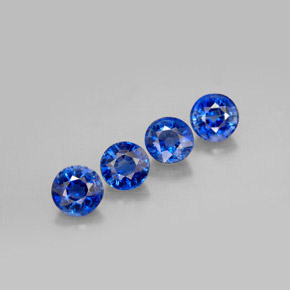 Pedras preciosas de cianita azul natural de  ct, corte redondo, VS