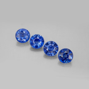 Pedras preciosas de cianita azul natural de  ct, corte redondo, VS