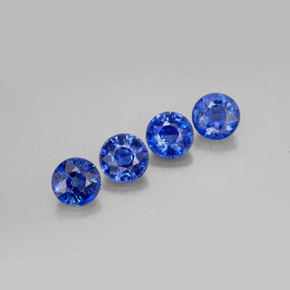 Pedras preciosas de cianita azul natural de  ct, corte redondo, VS