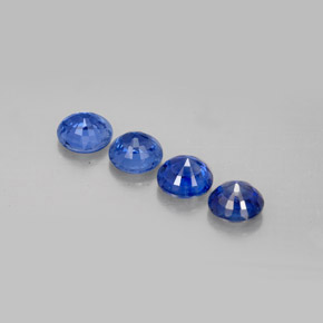 Pedras preciosas de cianita azul natural de  ct, corte redondo, VS