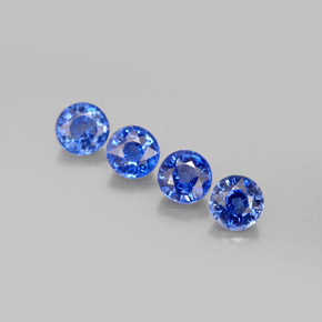 Pedras preciosas de cianita azul natural de  ct, corte redondo, VS