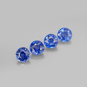 Pedras preciosas de cianita azul natural de  ct, corte redondo, VS