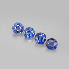 Pedras preciosas de cianita azul natural de  ct, corte redondo, VS
