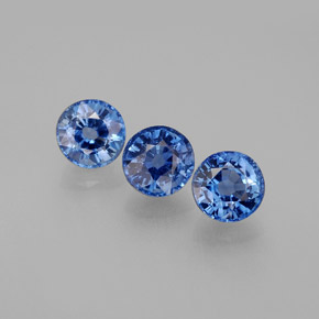 Pedras preciosas de cianita azul natural de  ct, corte redondo, VS