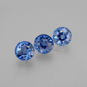 Pedras preciosas de cianita azul natural de  ct, corte redondo, VS