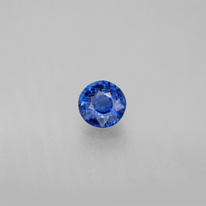 Cianita azul natural 0,76ct, corte redondo, VS