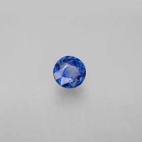Cianita azul natural 0,76ct, corte redondo, VS