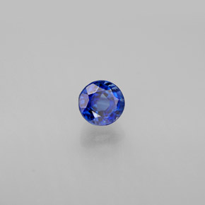 Cianita azul natural 0,78ct, corte redondo, VS