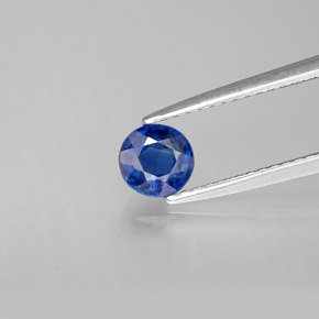 Cianita azul natural 0,72ct, corte redondo, VS