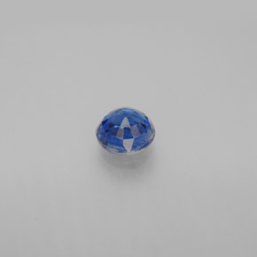Cianita azul natural 0,70ct, corte redondo, VS