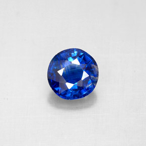 Cianita azul natural 0,80ct, corte redondo, VS