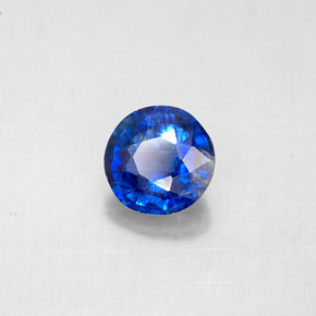 Cianita azul natural 0,80ct, corte redondo, VS