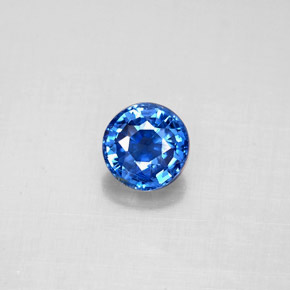 Cianita azul natural 0,78ct, corte redondo, VS
