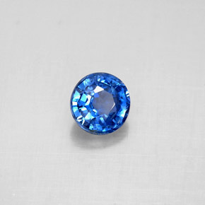 Cianita azul natural 0,78ct, corte redondo, VS