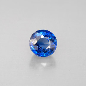 Cianita azul natural 0,78ct, corte redondo, VS