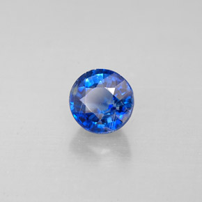 Cianita azul natural 0,78ct, corte redondo, VS