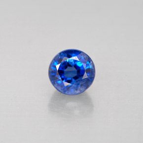 Cianita azul natural 0,86ct, corte redondo, VS
