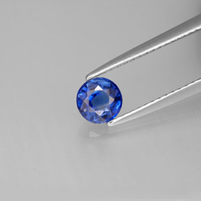 Dianita Azul Natural 0.62ct, Corte Redondo, VS