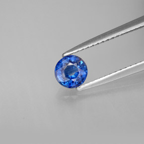 Cianita azul natural 0,67ct, corte redondo, VS