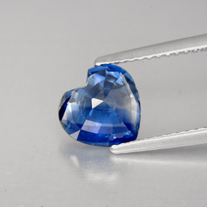 Cianita azul natural 2,15ct, formato de coração, VS-SI